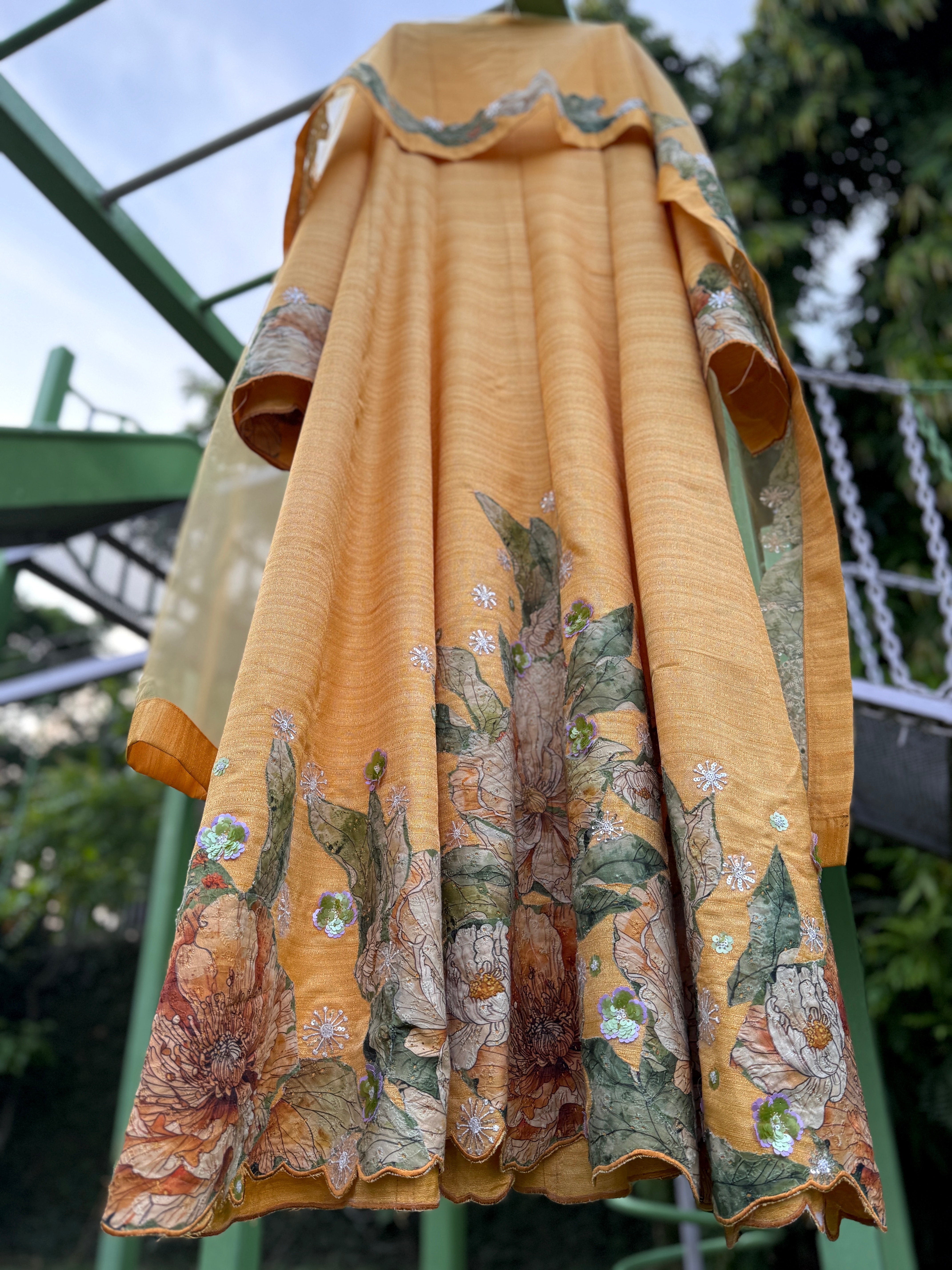 Mustard Yellow Meadow Anarkali