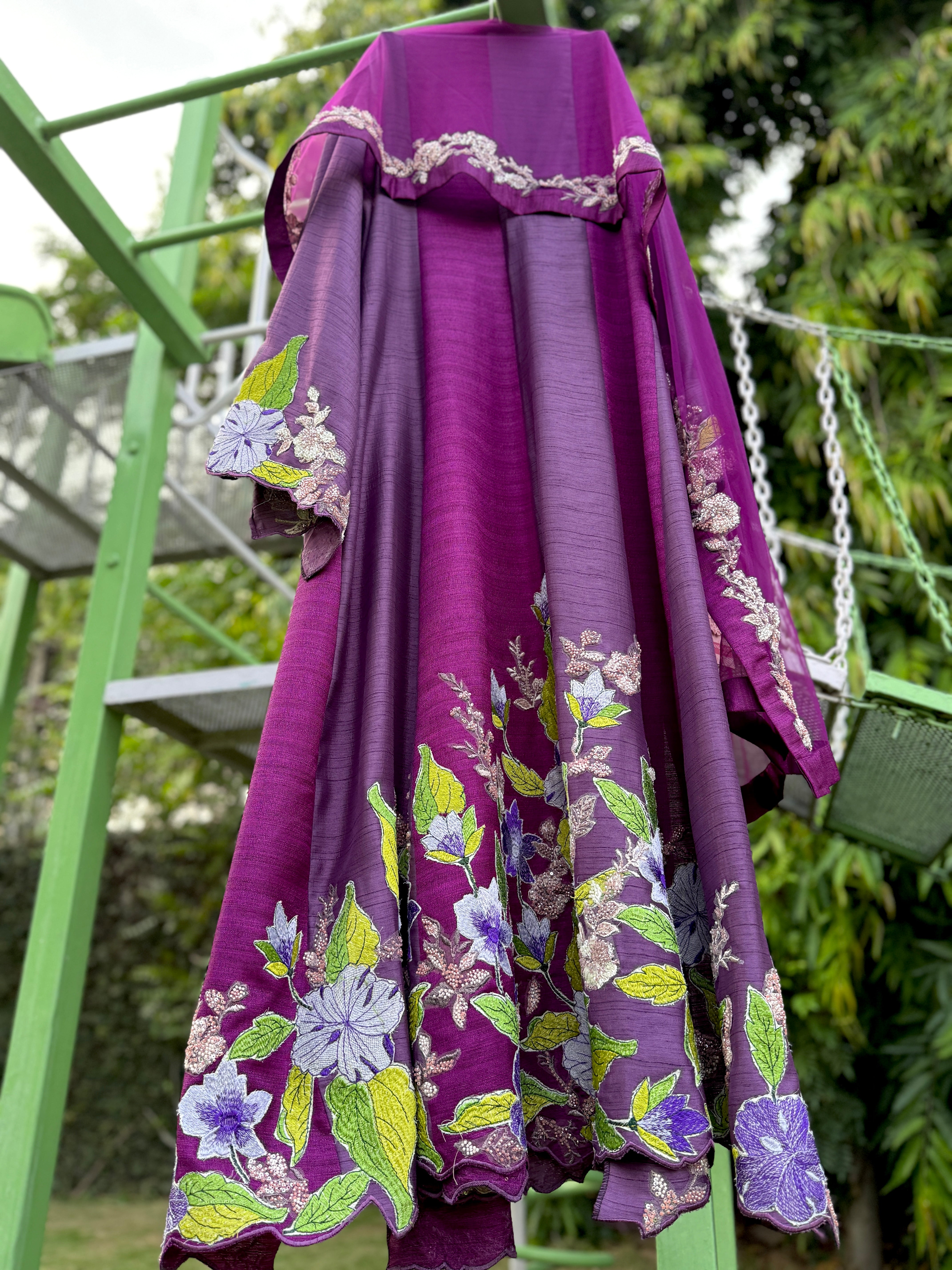 Amethyst Orchid Anarkali