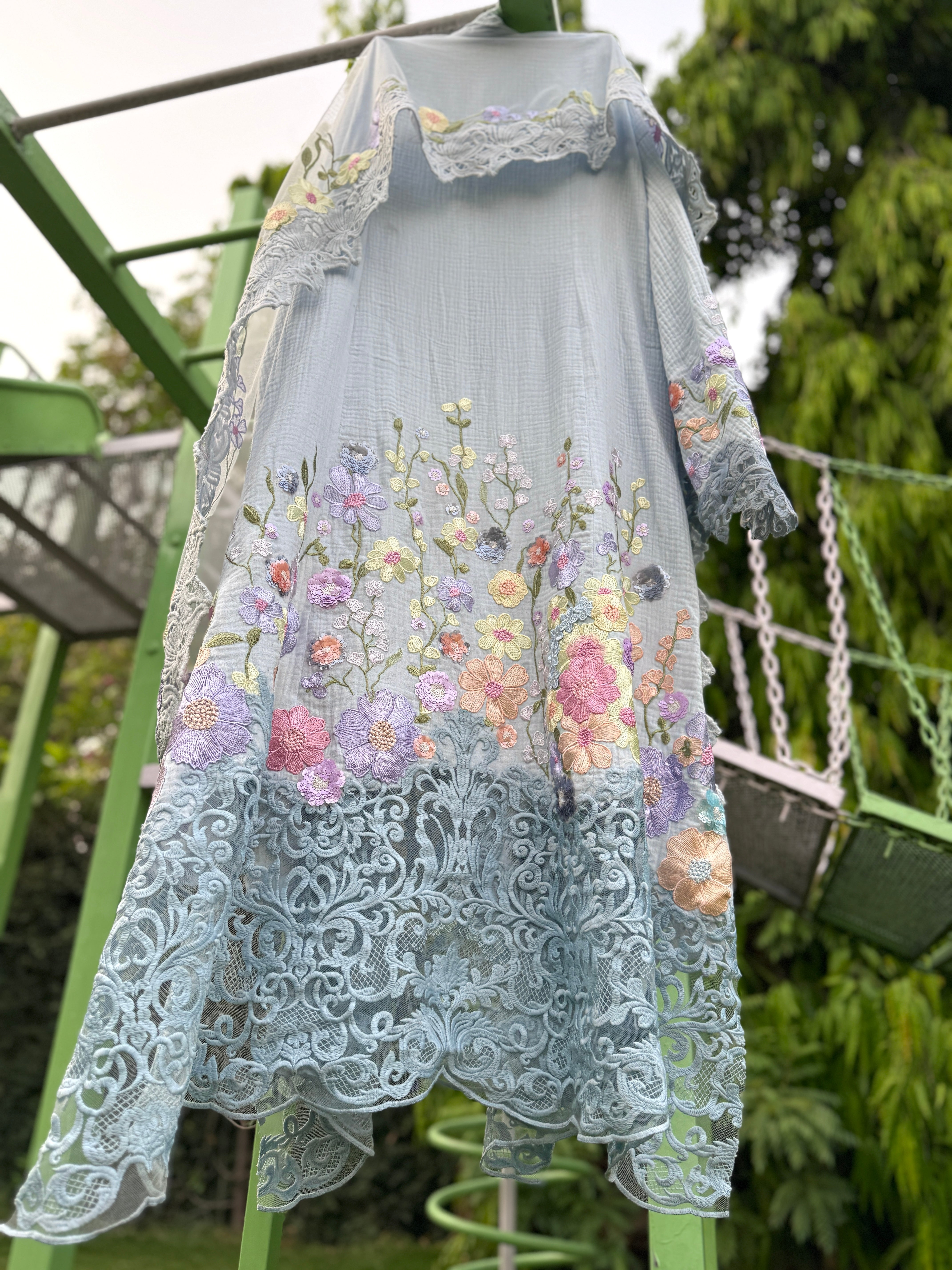 Blue Crush Cotton Lace