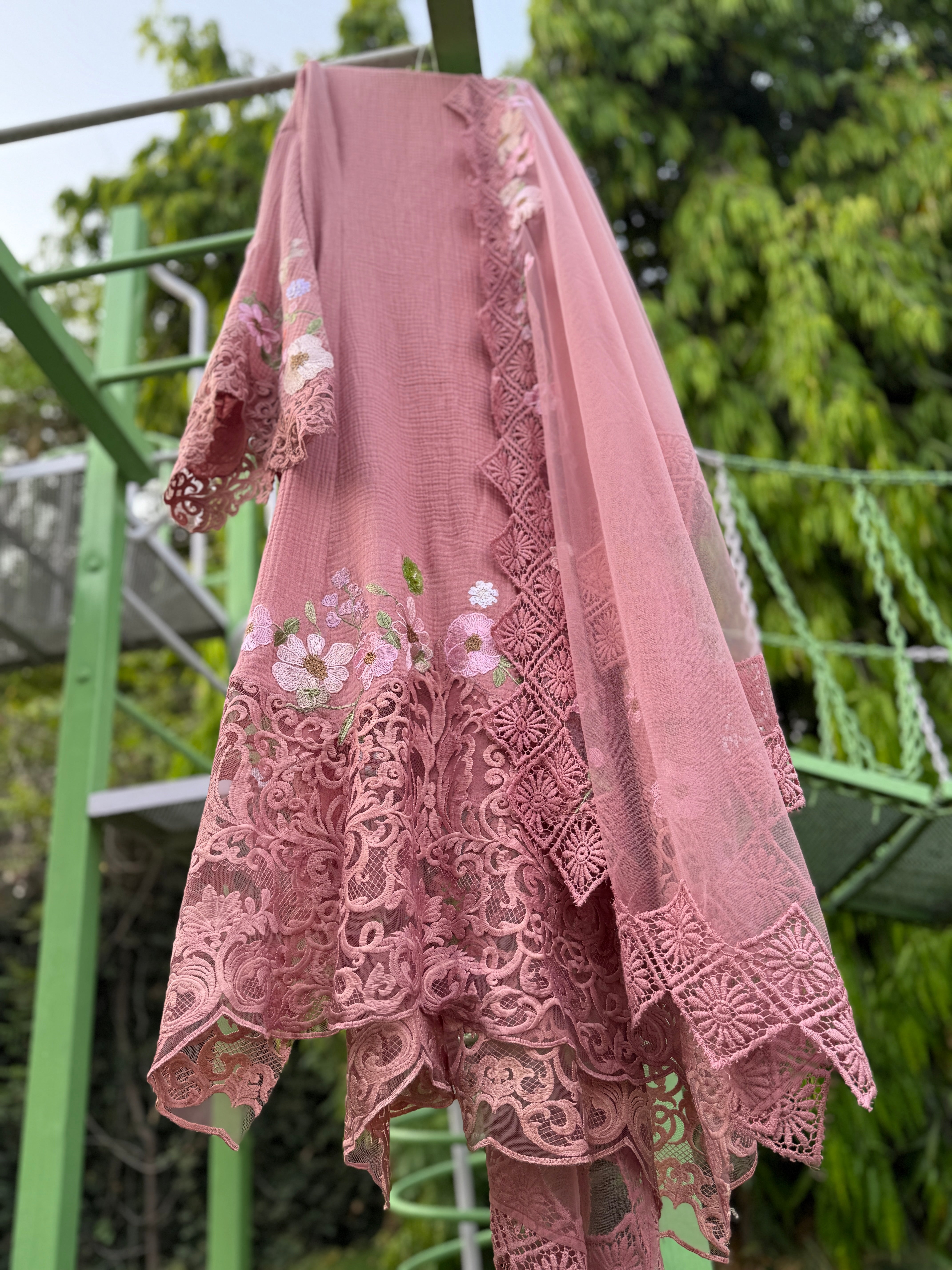 Pink Crush Cotton Lace